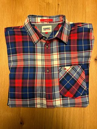 Camisa Tommy Jeans Cuadros Azul/Rojo Talla L