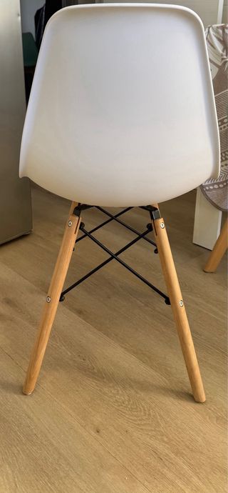 Pack 4 Sillas Comedor Madera Blanca