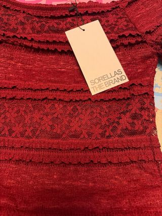 Top Sorellas Vino Talla Única