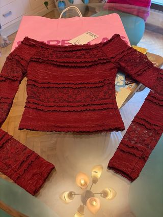 Top Sorellas Vino Talla Única