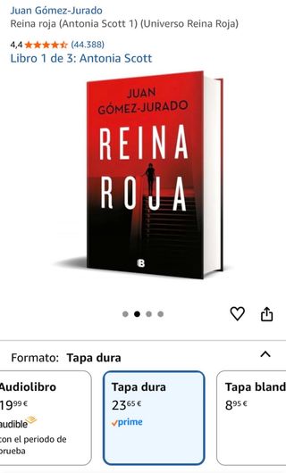 Libro Reina Roja, tapa dura, de Juan Gómez-Jurado