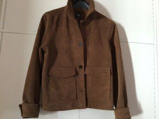 Cazadora Zara Mujer Marrón , efecto ante