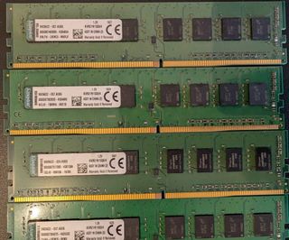 4x Kingston DDR4 4GB KVR21N15S8/4