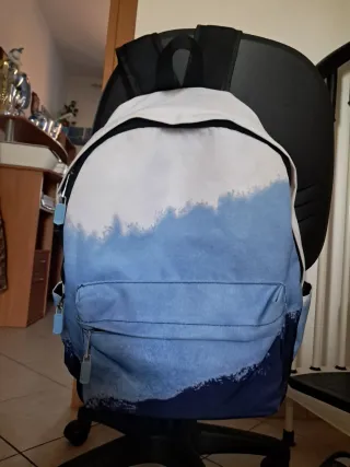 Zaino Uomo blu e bianco a sfumare