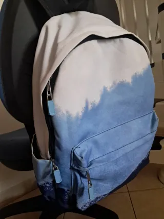 Zaino Uomo blu e bianco a sfumare