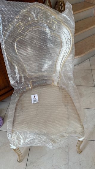 Set 4 Sedie Policarbonato Oro Trasparente