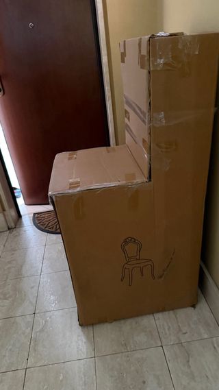 Set 4 Sedie Policarbonato Oro Trasparente