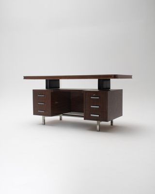 Escritorio estilo Bauhaus Madera y Metal