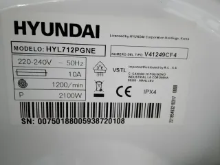 Lavadora Hyundai 7kg