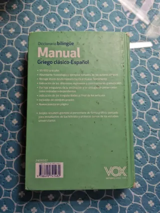Diccionario Manual Griego. Griego clásico-Españ...