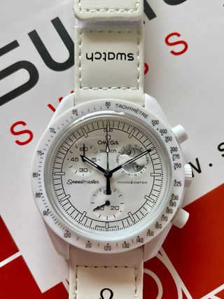 Omega x Swatch Mission to Moonphase Bianco