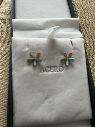 Conjunto acero niña flores sin estrenar