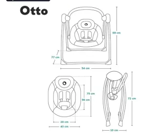 LIONELO Otto Columpio portátil eléctrico hamaca