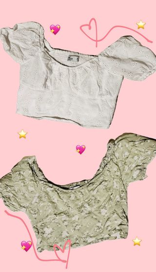 Pack 2 Blusas Crop Top Hollister