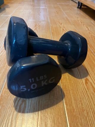 2 Mancuernas Decathlon 5kg. En perfecto estado.