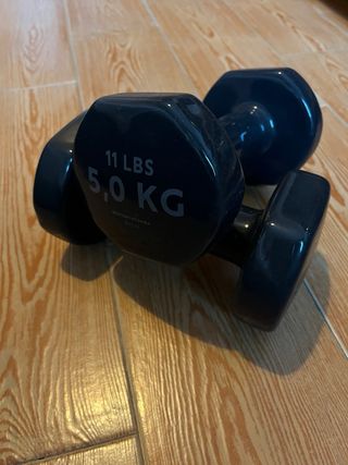 2 Mancuernas Decathlon 5kg. En perfecto estado.