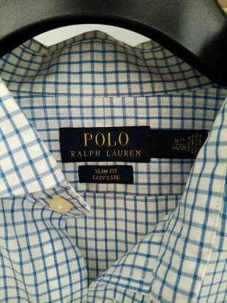 Camisa Polo Ralph Lauren cuadros azul