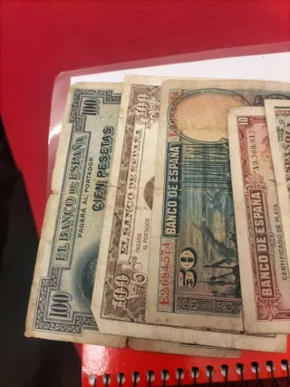 Lote Billetes Antiguos Banco de España escucho ofe
