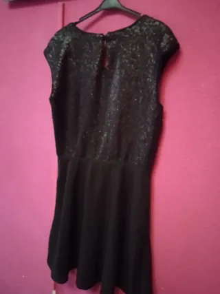 Vestido fiesta lentejuelas negro