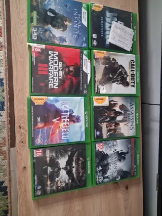 Xbox One S Blanca con juegos y mando inalambrico.