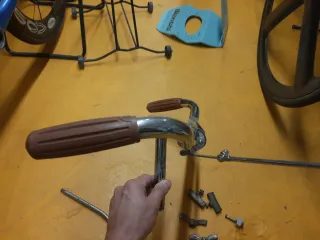 Manillar clásico cromado bicicleta