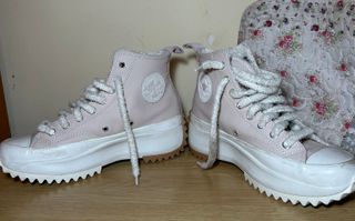 Converse plataforma rosa y blanco