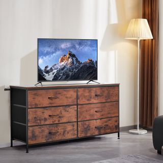 Cassettiera a 6 Cassetti Cassettiera Alta Porta TV