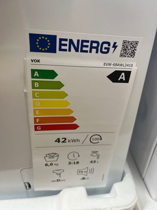 Lavadora VOK 6 kg  Fondo especial