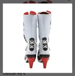 N40 Botas Cosplay de tacón con cordones