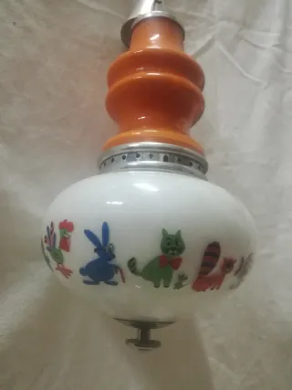 Lampadario vintage anni '70 con animali