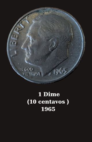 Moneda 10 Centavos USA 1965