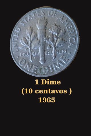 Moneda 10 Centavos USA 1965