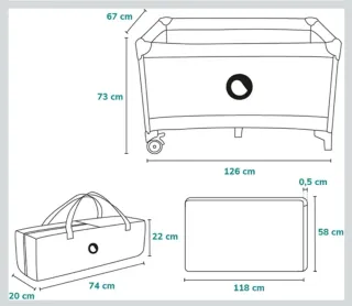 Parque cuna Lionelo Stefi + Colchón Pekitas