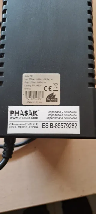 PHASAK Esential PH 9485 480w SAI , sin batería