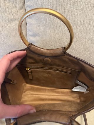 Bolso Zara Patchwork Marrón