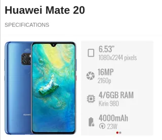 Huawei Mate 20 Blu