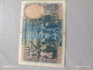 Billete 50 Pesetas Banco de España 1928