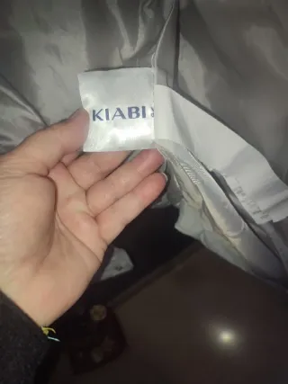 Chaquetón de plumas gris perla