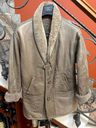 Cappotto Montone Shearling vera Pelle Vintage