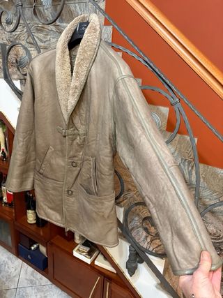 Cappotto Montone Shearling vera Pelle Vintage