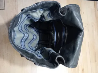 Mochila Belstaff Negra Cuero