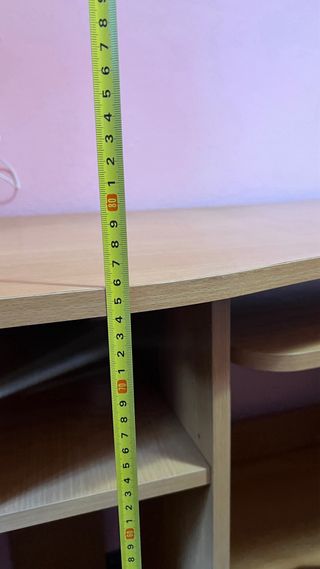 Mesa escritorio madera con estantes 110x 50cm