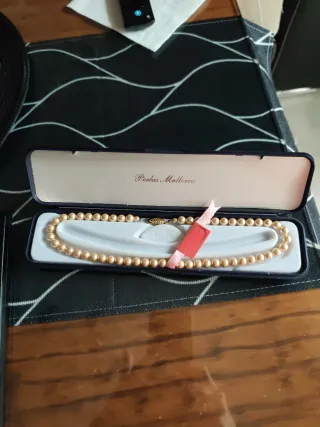 Collar Perlas Mallorca Dorado