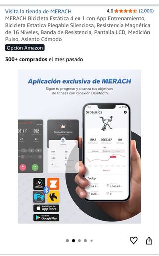 Bicicleta Estática MERACH 4 en 1