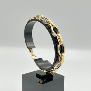 PULSERA DISEÑO ITALIANO GRECA. Hueca. Oro 18k.