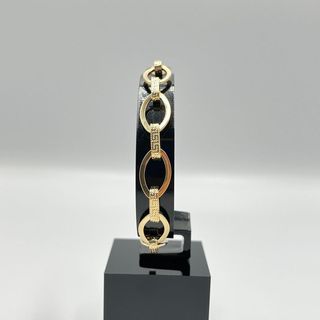 PULSERA DISEÑO ITALIANO GRECA. Hueca. Oro 18k.