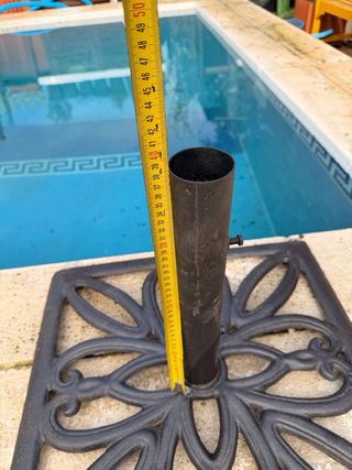 Base Sombrilla Hierro Fundido Diseño Floral 60/60