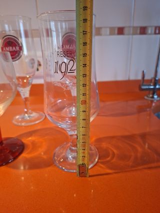 4 Copas Cerveza Ambar y San Miguel