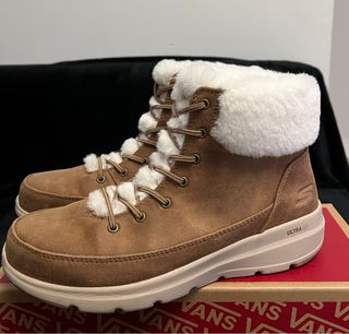 Botas Skechers Ultra Go Mujer Marrón/Blanco