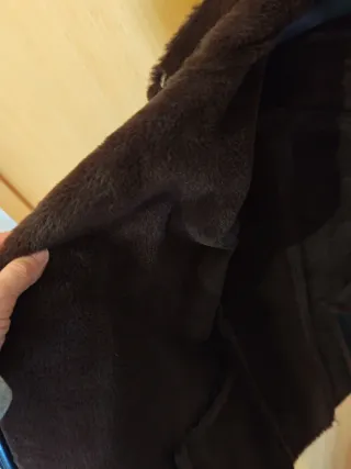 Cazadora cruzada Formula Joven negra y marrón Tall